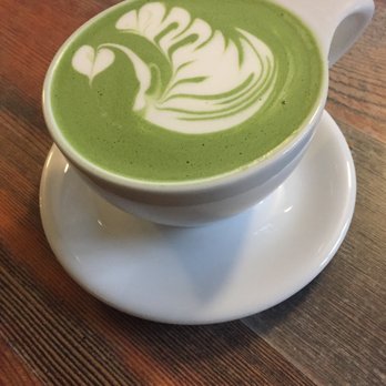 Coat Check Coffee - Matcha Latte-- very good and fun to watch the barista make it! - Coffee & Tea Near Me - Indianapolis, Indiana