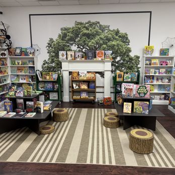 The Book Loft - The spacious children's area including little log chairs for kids to sit on! - Bookstores Near Me - Oak Park, Illinois