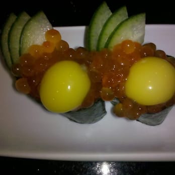Yanagi - Ikura with quail egg - Sushi Bars Near Me - Austin, Texas Yanagi - Ikura with quail egg - Sushi Bars Near Me - Austin, Texas