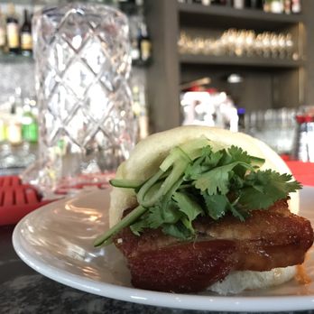 Proof Cocktail Bar - Pork Belly Steamed Bun - Cocktail Bars Near Me - Calgary, Alberta Proof Cocktail Bar - Pork Belly Steamed Bun - Cocktail Bars Near Me - Calgary, Alberta