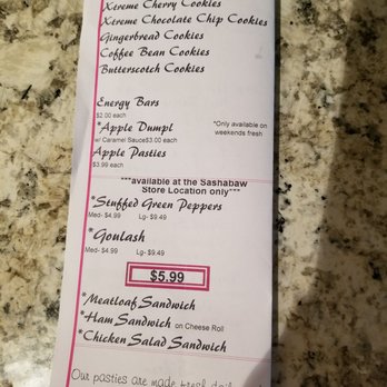 Uncle Peter's Pasties - Menu - American Near Me - Orion Township, Michigan