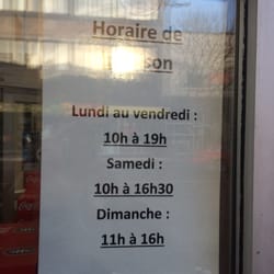 Hours of store.