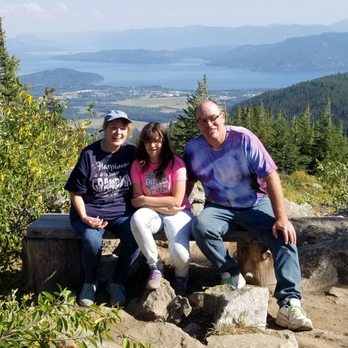 Schweitzer - At the top for a short break... Sand Point is below & behind us. We are at 5000 feet - Ski Resorts Near Me - Sandpoint, Idaho Schweitzer - At the top for a short break... Sand Point is below & behind us. We are at 5000 feet - Ski Resorts Near Me - Sandpoint, Idaho