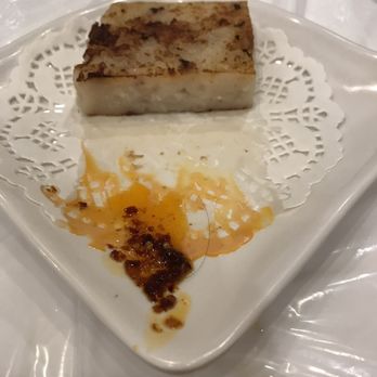 Rol San - Hair in chili oil next to undated turnip cake - Dim Sum Near Me - Toronto, Ontario Rol San - Hair in chili oil next to undated turnip cake - Dim Sum Near Me - Toronto, Ontario