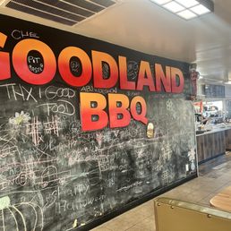 Chalk board and GoodLand BBQ Indoor SIGN