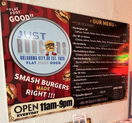 Menu photo 3 Just Burgers Oklahoma City, OK Menu photo 3 Just Burgers Oklahoma City, OK