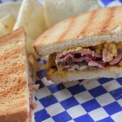 Aryeh's Kitchen - Classic Pastrami - juicy pastrami with spicy brown mustard on grilled bread
