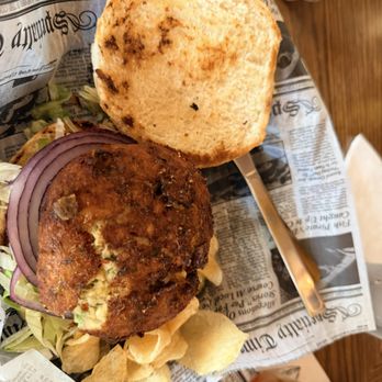 Bayside Tavern - Whitefish Cake Sandwich - Pizza Near Me - Fish Creek, Wisconsin