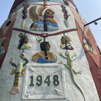 Ed Galloway's Totem Pole Park - Totem pole has such gorgeous detail to it - Art Museums Near Me - Chelsea, Oklahoma
