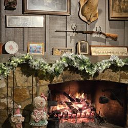 Cracker Barrel Old Country Store - The fireplace inside the restaurant.