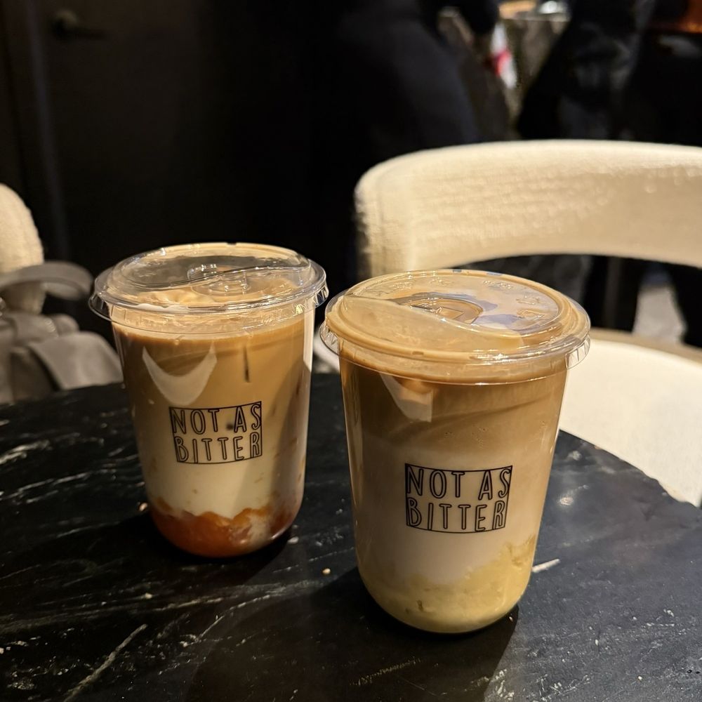 Not As Bitter - Persimmon & Durian Lattes | IG & TikTok @territheplatypus.eatz - Coffee & Tea Near Me - New York, New York Not As Bitter - Persimmon & Durian Lattes | IG & TikTok @territheplatypus.eatz - Coffee & Tea Near Me - New York, New York
