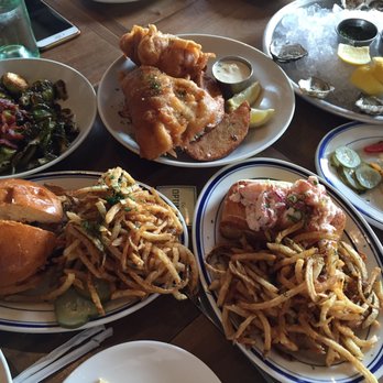 The Optimist - Brussel sprouts, fish and chips, west coast oysters, lobster roll, and blackened mahi sandwich - Seafood Near Me - Atlanta, Georgia The Optimist - Brussel sprouts, fish and chips, west coast oysters, lobster roll, and blackened mahi sandwich - Seafood Near Me - Atlanta, Georgia