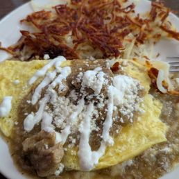 Pork Green Chili Omelette