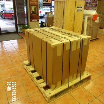 Pak Mail - The shipment ready to go overseas. It is packed so that it can be opened for customs inspection and closed again for shipping. - Shipping Centers Near Me - San Antonio, Texas