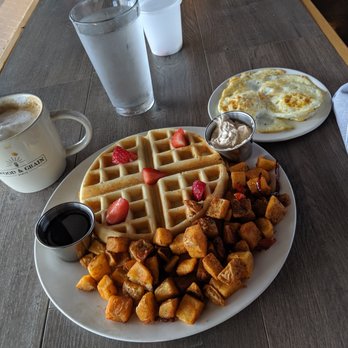 Lovely Day Cafe - Waffle, potatoes and eggs - Breakfast & Brunch Near Me - Bedford, Texas Lovely Day Cafe - Waffle, potatoes and eggs - Breakfast & Brunch Near Me - Bedford, Texas