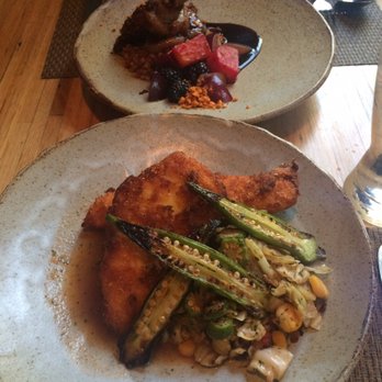 Husk - Grilled okra and fried catfish. - American Near Me - Charleston, South Carolina Husk - Grilled okra and fried catfish. - American Near Me - Charleston, South Carolina