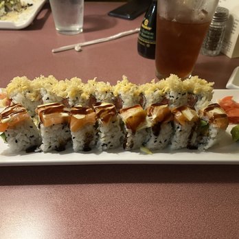 Fuji Moto - Sunset roll(back) and sweet and sour roll(front) - Sushi Bars Near Me - Lexington, North Carolina