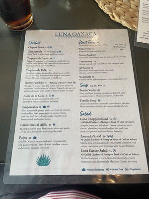 Menu photo 4 Luna Oaxaca Baltimore, MD