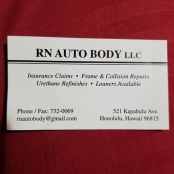 RN Auto Body & Paint - Body Shops Near Me - Honolulu, Hawaii RN Auto Body & Paint - Body Shops Near Me - Honolulu, Hawaii