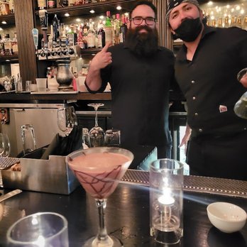Crossroads Kitchen - The amazing bartenders Matt & Dennis! The chocolate martini for our dessert!! - Vegan Near Me - Los Angeles, California