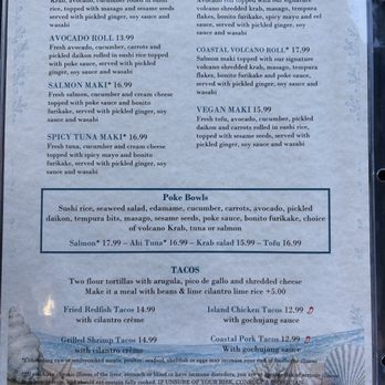 Driftwoods Coastal Grill - Sushi/Poke bowls/taco menu - Seafood Near Me - Titusville, Florida Driftwoods Coastal Grill - Sushi/Poke bowls/taco menu - Seafood Near Me - Titusville, Florida