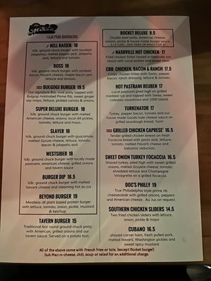 Menu photo 1 The Westside Tavern Olympia, WA