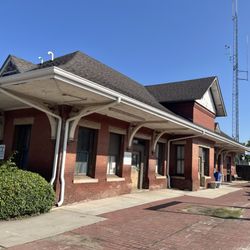 Amtrak Train station - Station exterior entrance at the end of