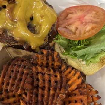 Emma Keys - Lone Star Burger with Sweet Potato Fries - American Near Me - Greensboro, North Carolina Emma Keys - Lone Star Burger with Sweet Potato Fries - American Near Me - Greensboro, North Carolina