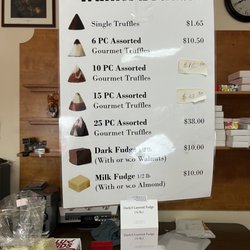 The Candy House of Davis - Truffle Menu