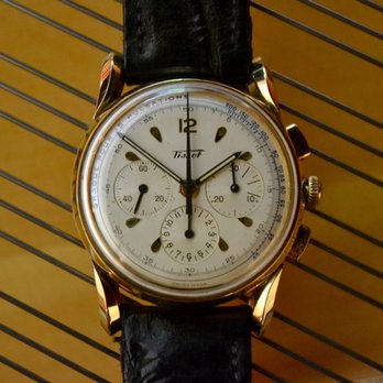 Masters of Time - Vintage Tissot chronograph in 14k gold - Watch Repair Near Me - New York, New York Masters of Time - Vintage Tissot chronograph in 14k gold - Watch Repair Near Me - New York, New York
