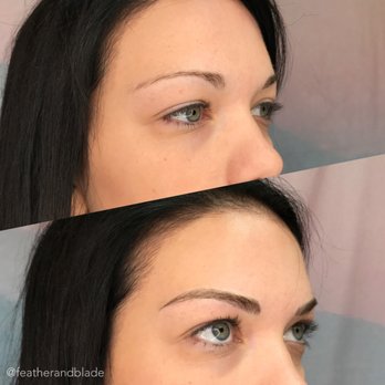 Feather & Blade - Before and after of a Feather & Blade client - Permanent Makeup Near Me - Lexington, Kentucky