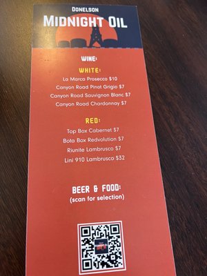 Menu photo 1 Midnight Oil Nashville, TN