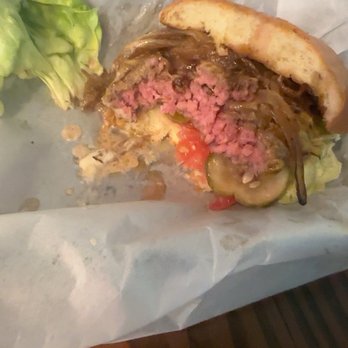 Big Island Burger - RAW/UNDERCOOKED BURGER - Burgers Near Me - Urban Honolulu, Hawaii