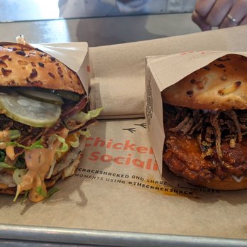 The Crack Shack - Double Clucker Sandwich  and Firebird Sandwich - Chicken Shop Near Me - Costa Mesa, California