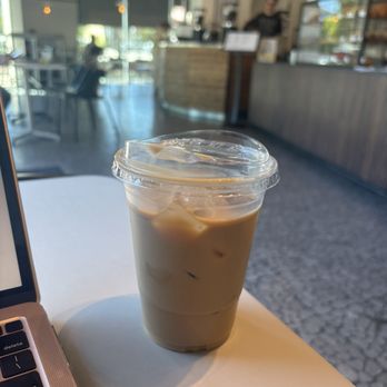 Reborn Coffee - Iced latte with lavender syrup - Coffee & Tea Near Me - Glendale, California Reborn Coffee - Iced latte with lavender syrup - Coffee & Tea Near Me - Glendale, California