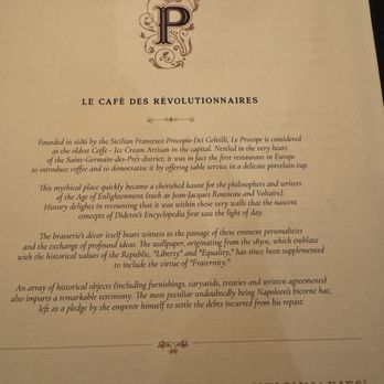 Le Procope - Abbreviated Background of Lê Procope - French Near Me - Paris, 75