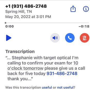 Target Optical - Voicemail - Eyewear & Opticians Near Me - Spring Hill, Tennessee Target Optical - Voicemail - Eyewear & Opticians Near Me - Spring Hill, Tennessee