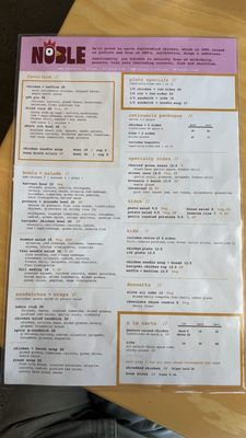Menu photo 5 Noble Rotisserie Long Beach, CA