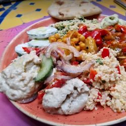 Agrabah Café - 2nd plate stacked high with various delicious foods!