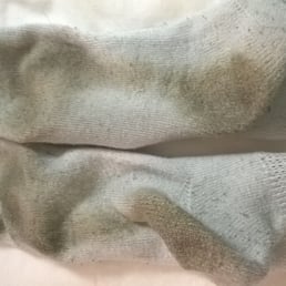 Brand new socks after 10-min on a wood floor... yikes! Wash your floors! Brand new socks after 10-min on a wood floor... yikes! Wash your floors!