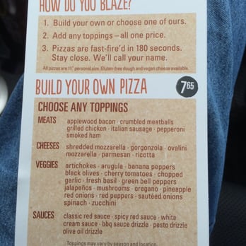 Blaze Pizza - Blaze pizza menu - Salad Near Me - Knoxville, Tennessee