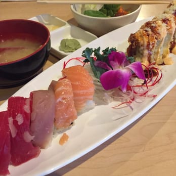 Sake Sushi - Lunch special with Rainbow Roll and Golden Tiger roll. - Sushi Bars Near Me - Wildomar, California