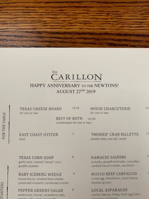 Menu photo 2 The Carillon Austin, TX Menu photo 2 The Carillon Austin, TX