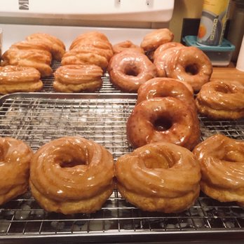 Rosy's Donuts - glazed donuts on a cooling rack - Donuts Near Me - Salida, Colorado