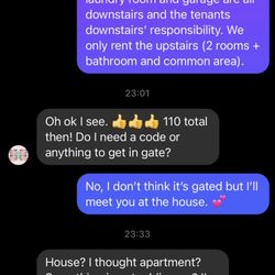 K's Unlimited Cleaning Services - Immediately changing her mind and blocking. Note the time it was sent and the time I screenshotted the blocking.