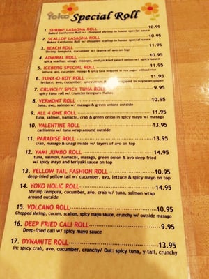 Menu photo 8 Yoko Japanese Restaurant Oakton, VA Menu photo 8 Yoko Japanese Restaurant Oakton, VA