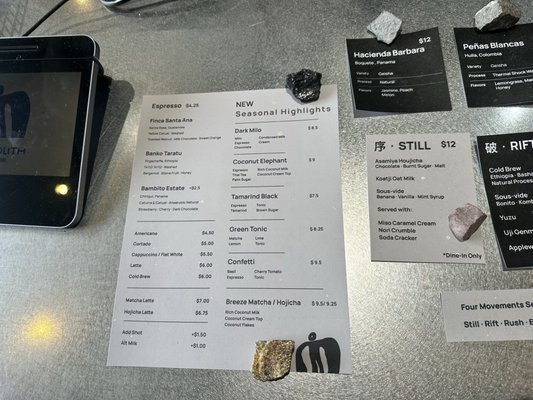 Menu photo 1 Monolith Coffee Alhambra, CA Menu photo 1 Monolith Coffee Alhambra, CA
