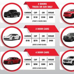 The Tint Shop - Price list