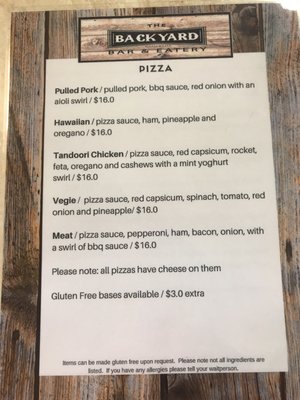 Menu photo 6 The Backyard Bar and Eatery Hamilton, WKO Menu photo 6 The Backyard Bar and Eatery Hamilton, WKO