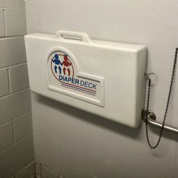 Hailey Chevron - Diaper changing station in bathroom